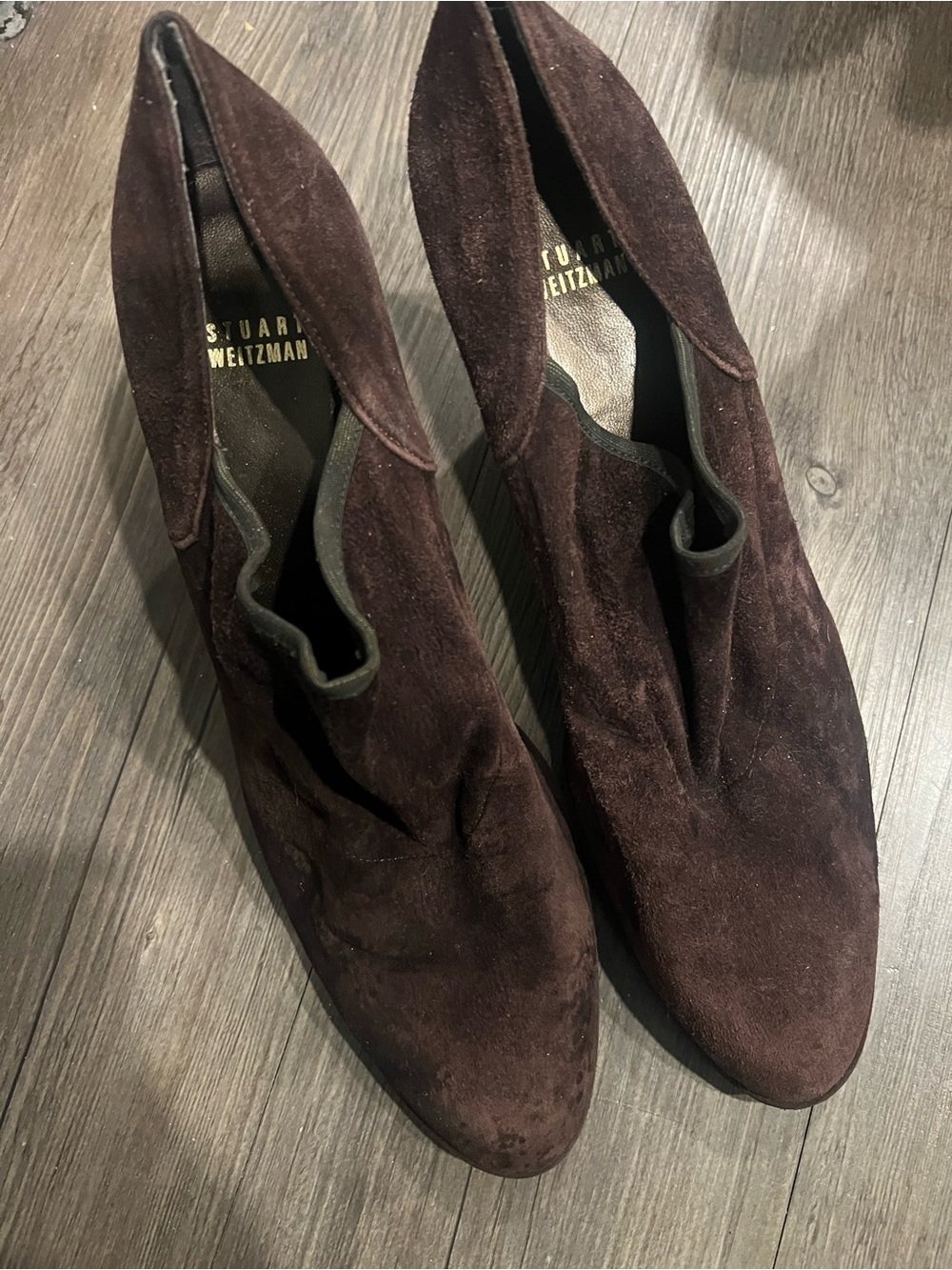 Stuart Weitzman Men's Dark Brown Suede Ankle Boots